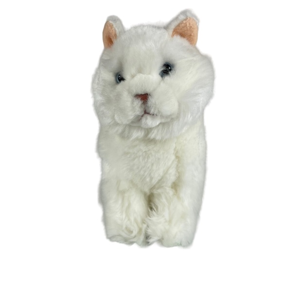 Webkins Signature Persian White Cat Gold Patch Vintage Ganz Plush Kitty No Code - Picture 5 of 16
